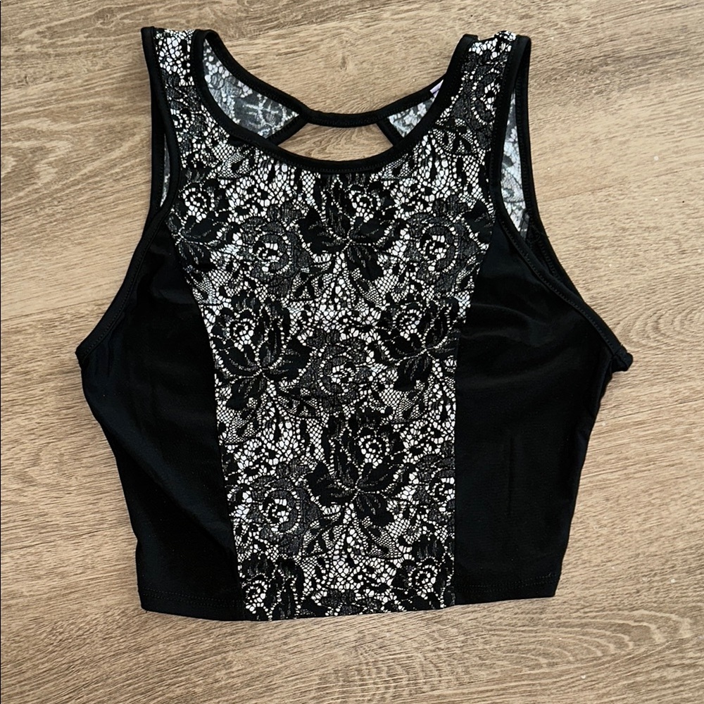 Elegant Black Lace Women's Top